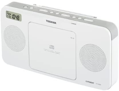 TOSHIBA CUTEBEAT シンセサイザーチューナー搭載CDラジオ ホワイト TY-CR20(W)【中古品】