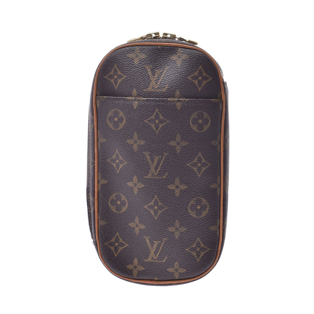 LOUIS VUITTON ルイヴィトン モノグラム ポシェットガンジュ ブラウン M51870 ユニセックス モノグラムキャンバス ボディバッグ Bランク 中古 