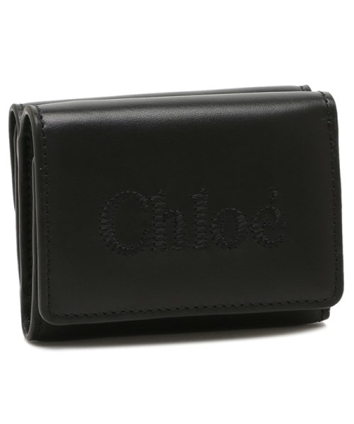 クロエ 三つ折り財布 クロエセンス ミニ財布 ロゴ ブラック レディース CHLOE CHC23AP875I10 001