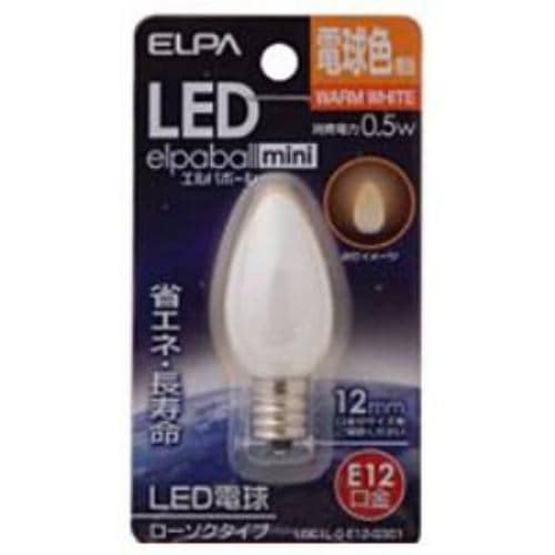 ELPA LDC1L-G-E12-G301 LED電球 「ローソク形」(電球色・口金E12)