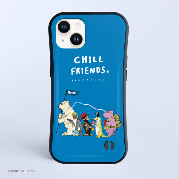 「CHILL FRIENDS 北極への旅。」 耐衝撃グリップiPhoneケース