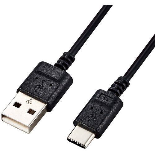 エレコム MPA-ACX20BK2 USB Type-Cケーブル スマホ用 USB(A-C) 極細 2.0m ブラック