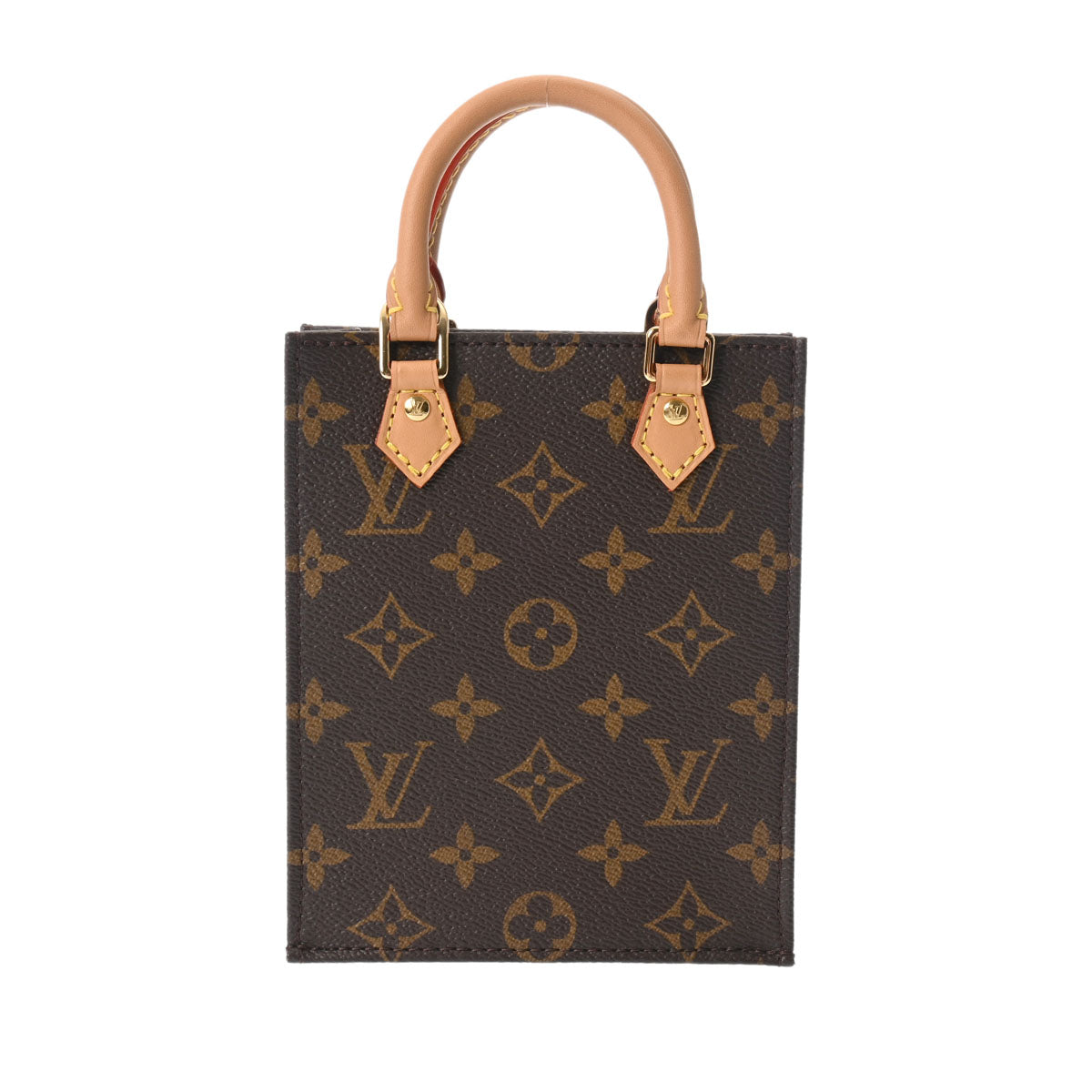 LOUIS VUITTON ルイヴィトン モノグラム プティット サックプラ 旧型 ブラウン M69442 レディース モノグラムキャンバス ハンドバッグ Aランク 中古 