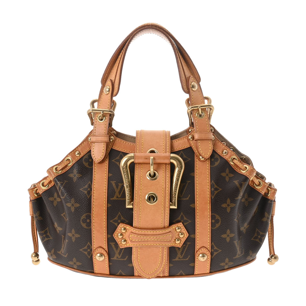 LOUIS VUITTON ルイヴィトン モノグラム テダGM ブラウン M92393 レディース モノグラムキャンバス ハンドバッグ Bランク 中古 