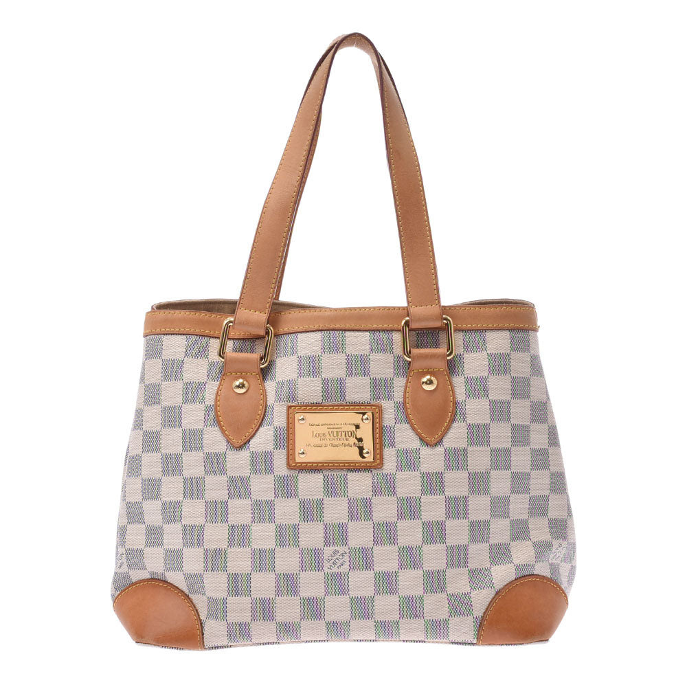 LOUIS VUITTON ルイヴィトン ダミエ アズール ハムステッド PM 白 N51207 レディース ダミエアズールキャンバス ハンドバッグ Bランク 中古 