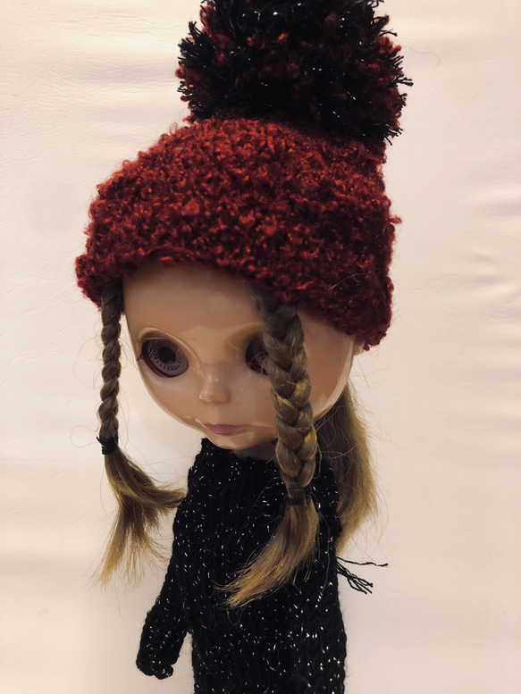 ＊＊Blytheアウトフィット　 ニット帽子＆ワンピ　セットアップ**　№35