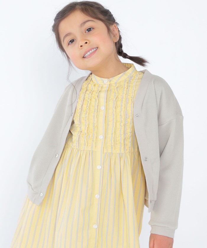 シップスキッズ/SHIPS KIDS:100～130cm / ワッフル スナップ カーディガン