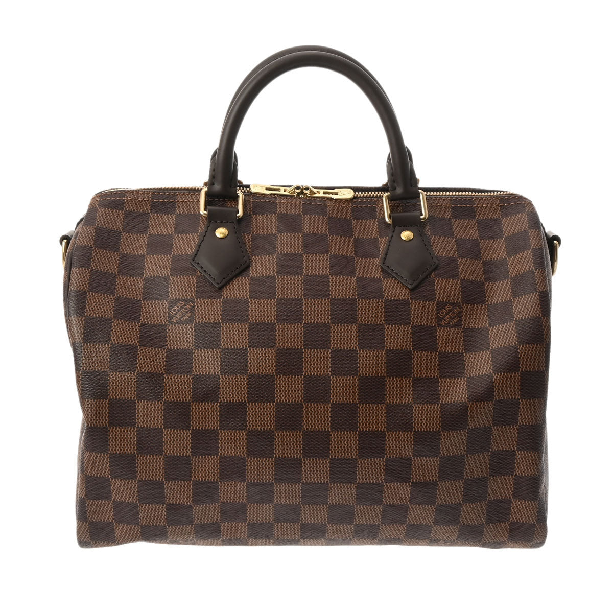 【お歳暮】LOUIS VUITTON ルイヴィトン ダミエ スピーディバンドリエール 30 ブラウン N41367 レディース ダミエキャンバス ハンドバッグ 新同 中古 _画像1