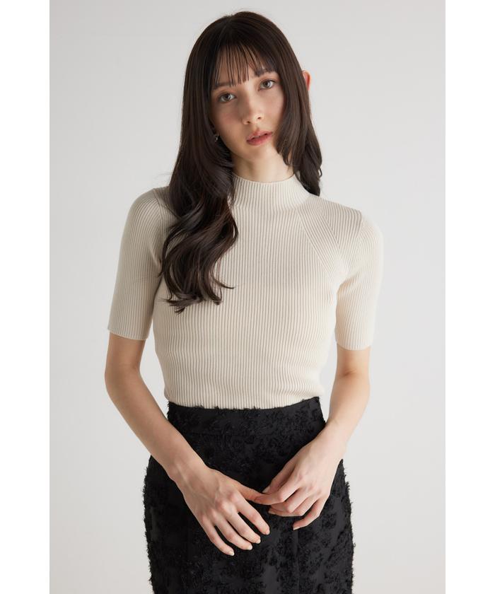 リエンダ/2WAYハーフSLVH/NウォッシャブルKnit TOP