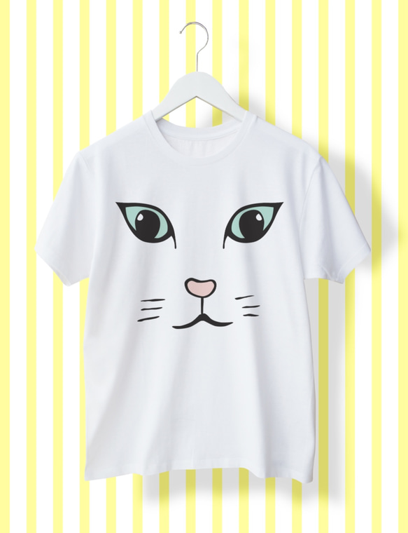 猫 ビッグフェイス ユニセックス Tシャツ