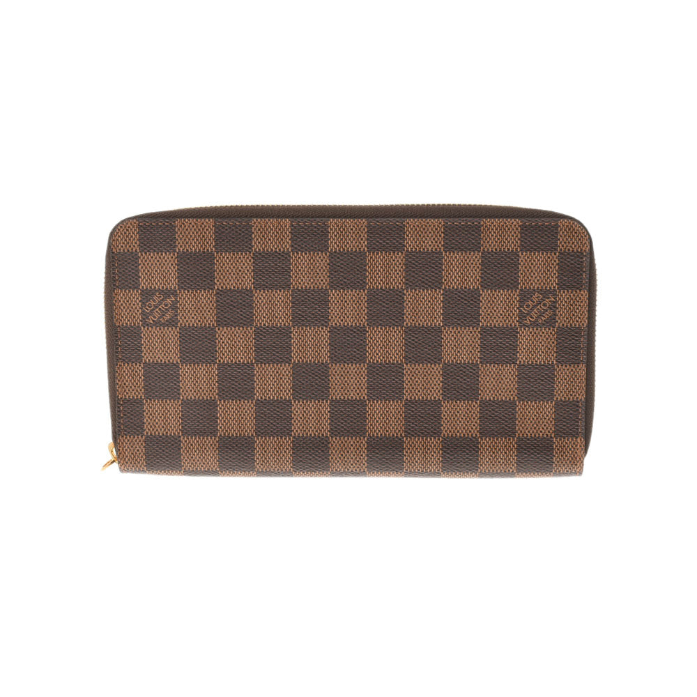 LOUIS VUITTON ルイヴィトン ダミエ ジッピーオーガナイザー  ブラウン N60003 ユニセックス ダミエキャンバス 長財布 Aランク 中古 