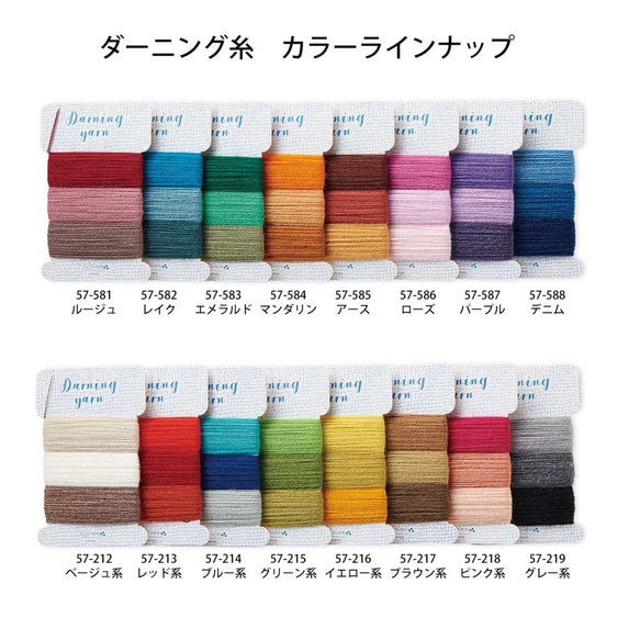 新商品！『刺繍ダーニング糸　パープル(Purple)　№587』～ムラサキ系　糸巻き付き～