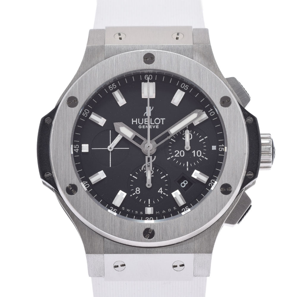 HUBLOT ウブロ ビッグバン 裏スケ ベゼルダイヤ 301.SX.1170.RX メンズ SS/ラバー 腕時計 自動巻き 黒文字盤 Aランク 中古 