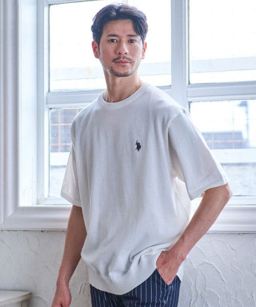 U.S. POLO ASSN. クルーショートスリーブニットTシャツ