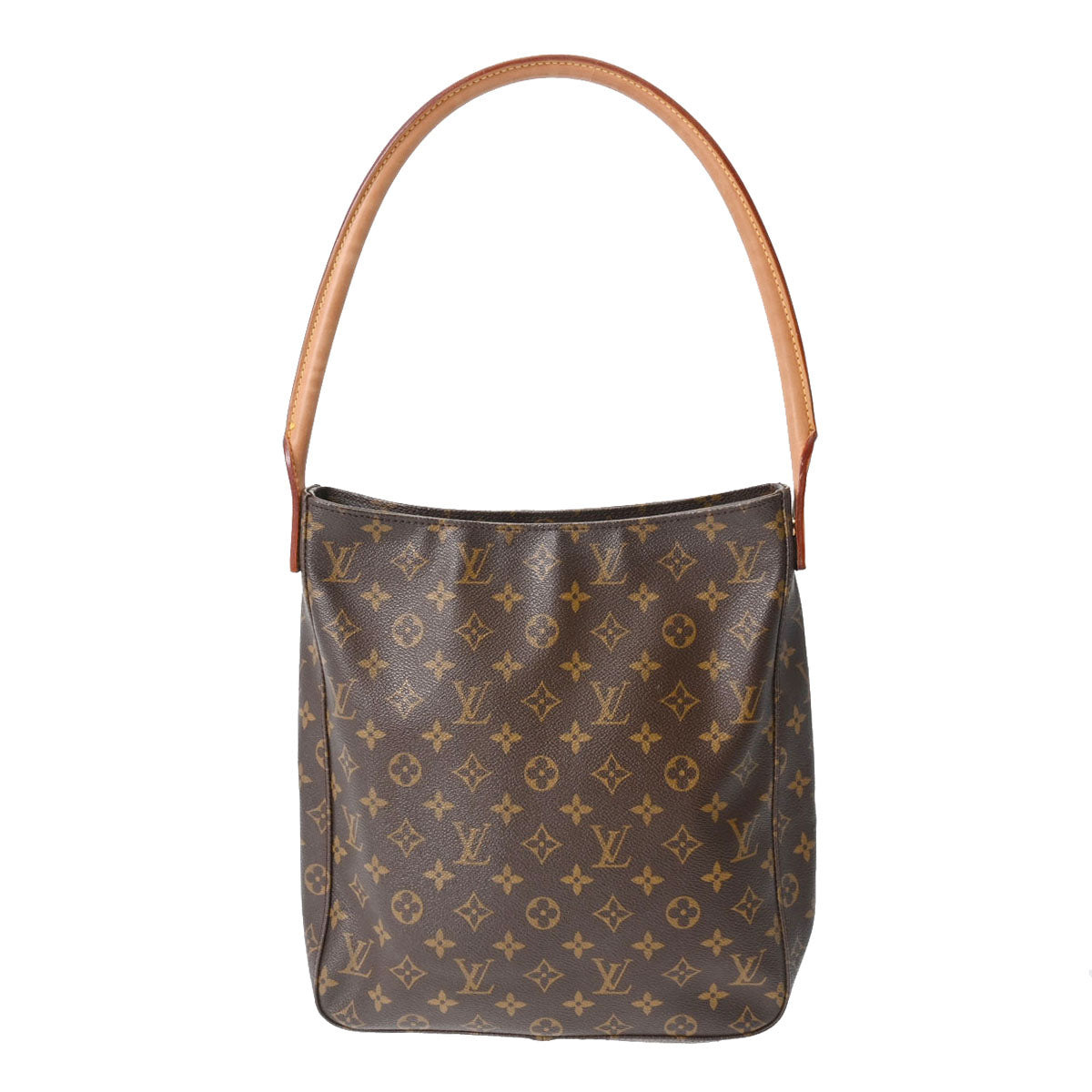 LOUIS VUITTON ルイヴィトン モノグラム ルーピング GM ブラウン M51145 レディース モノグラムキャンバス ワンショルダーバッグ Bランク 中古 