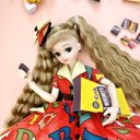 50s ロカビリーワンピース　パニエセット　アルファベット　リカちゃん　ブライス