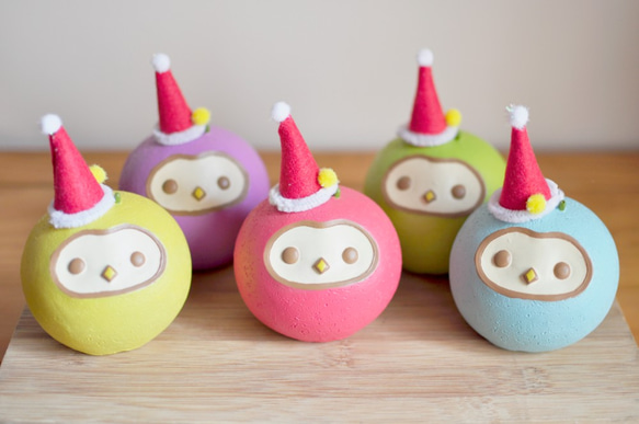 布の種│AppleBird Owl Decoration（Five Pieces）