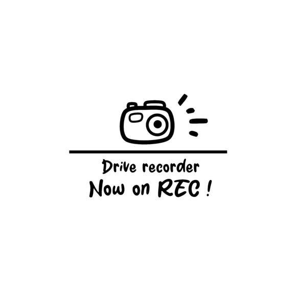 ドラレコ ステッカー Drive recorder Rec 録画中　ドライブレコーダー