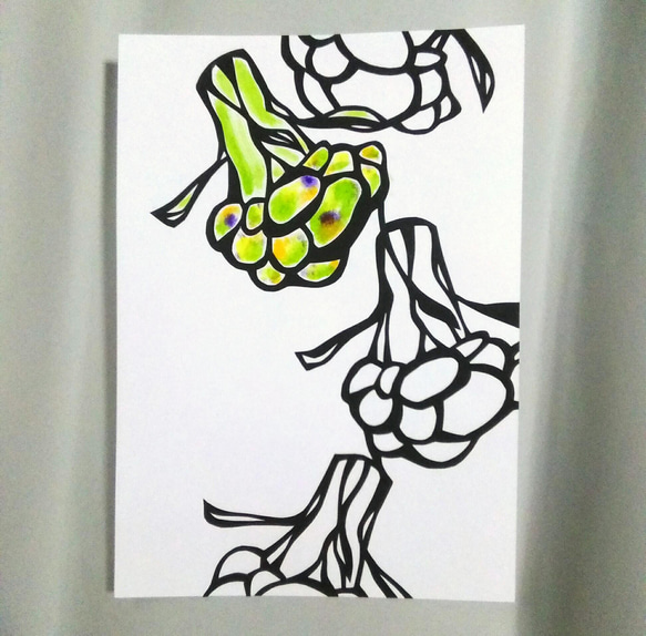 【切り絵】原画　B5サイズ　broccoli