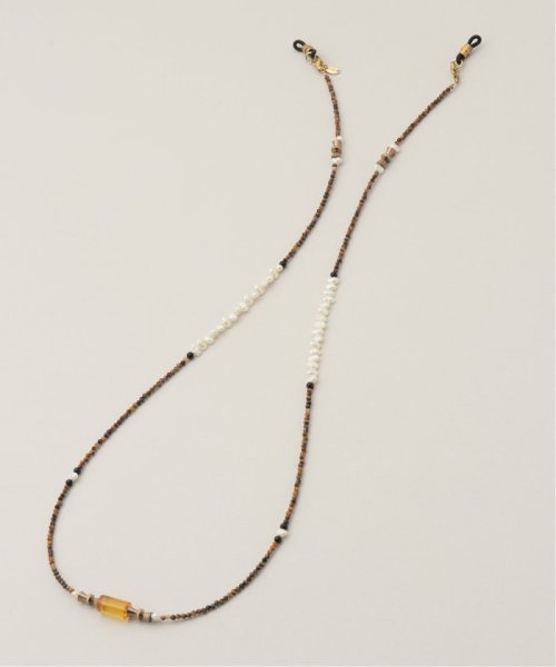 【IRIS47/イリスフォーセブン】 AMBER GLASS CHALM NECKLACE BO108