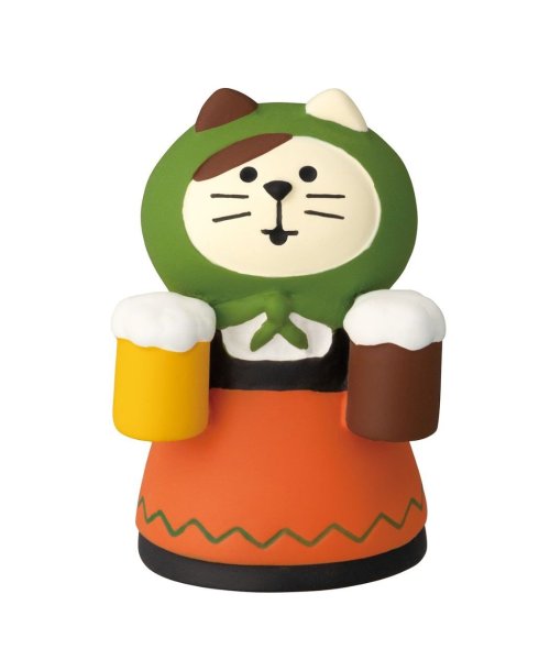 コンコン広場 ハロウィンフェス マスコット ねこずきん ビール売り concombre デコレ インテリア かわいい プレゼント グッズ