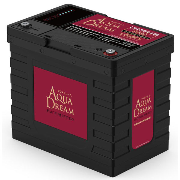 AQUA DREAM　リン酸鉄リチウムイオンバッテリー LifePO4 産業用途 S12100　LIFEPO4-100　1個（直送品）