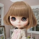 ブライス ウィッグ エアリーボブ ミルキーブラウン 10インチ/ドール Blythe