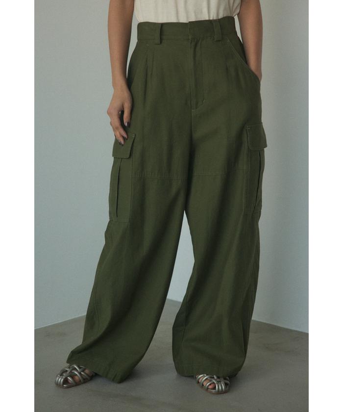 ブラックバイマウジー/wide military pants