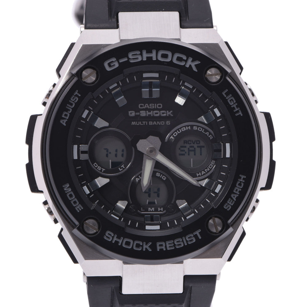 CASIO カシオ G-SHOCK G-STEEL GST-W300 メンズ 樹脂/SS 腕時計 ソーラー電波時計 黒文字盤 Aランク 中古 