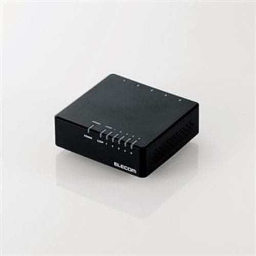 エレコム 100BASE-TX対応 スイッチングハブ 5ポート ブラック（マグネット付） EHC-F05PA-JB