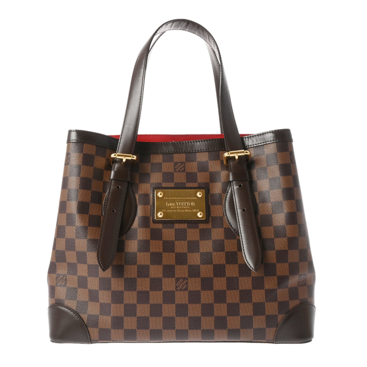 LOUIS VUITTON ルイヴィトン ダミエ ハムステッド MM ブラウン N51204 レディース ダミエキャンバス ハンドバッグ Aランク 中古 