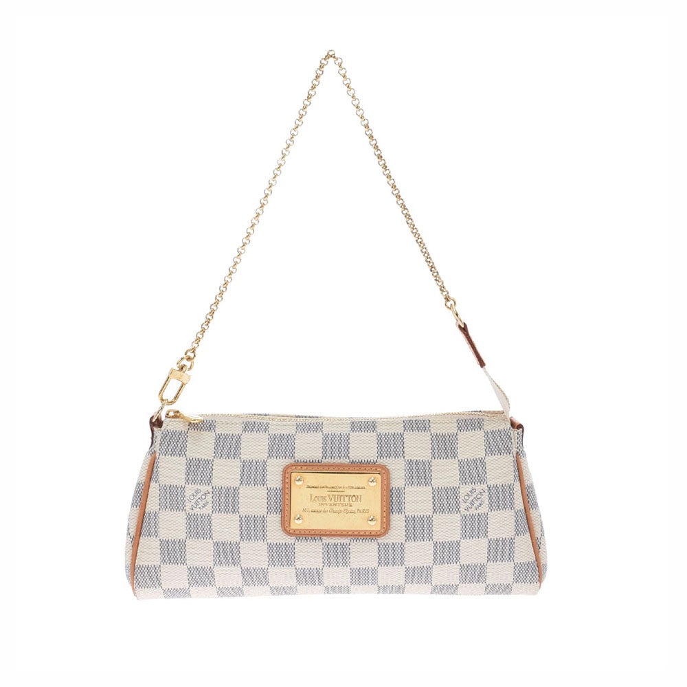 LOUIS VUITTON ルイヴィトン ダミエ アズール エヴァ 2WAY 白 N55214 レディース ダミエアズールキャンバス ショルダーバッグ Aランク 中古 