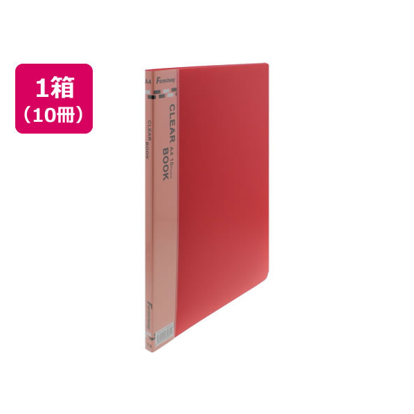 Forestway クリヤーブック A4 10ポケット 赤 10冊 1箱(10冊) F804869-FRW-800004