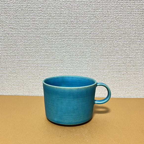 青コーヒーカップ