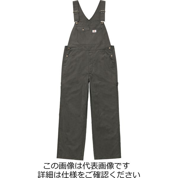 山田辰 Dickies（R）ストライプサロペット ブラック L 21-723-BC-L 1枚（直送品）