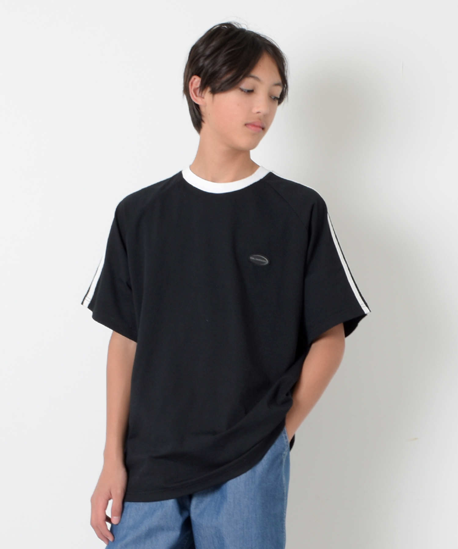 グラソス/【接触冷感】【速乾】【UVカット】クールラフ・袖ラインラグラン半袖Tシャツ