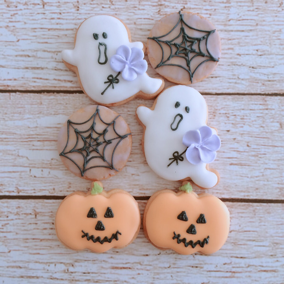 季節限定！3個セットハロウィンアイシングクッキー☆