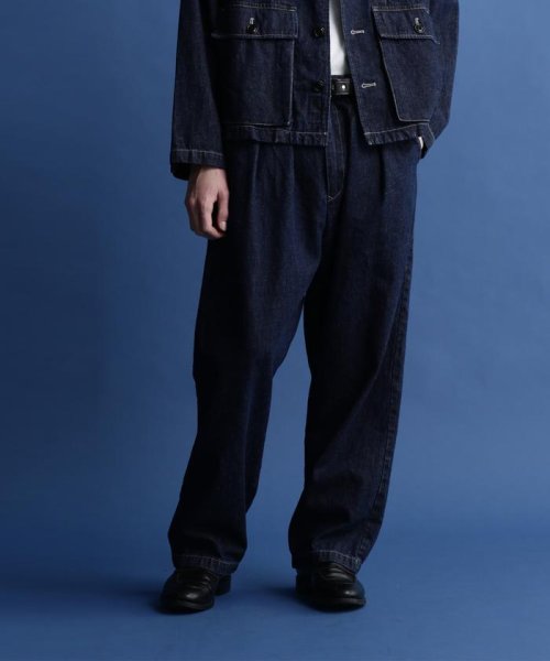 NEP DENIM 2 TUCK PANTS/ネップデニム 2タックパンツ