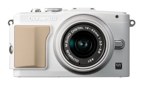 OLYMPUS ミラーレス一眼 PEN Lite E-PL5 レンズキット ホワイト E-PL5 LKIT WHT【中古品】