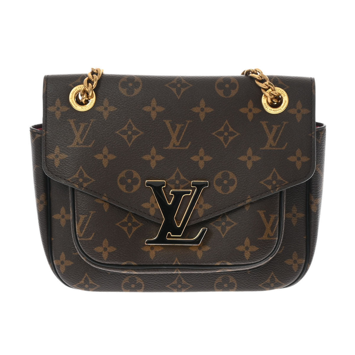 LOUIS VUITTON ルイヴィトン モノグラム パッシー ブラウン M45592 レディース モノグラムキャンバス ショルダーバッグ Bランク 中古 