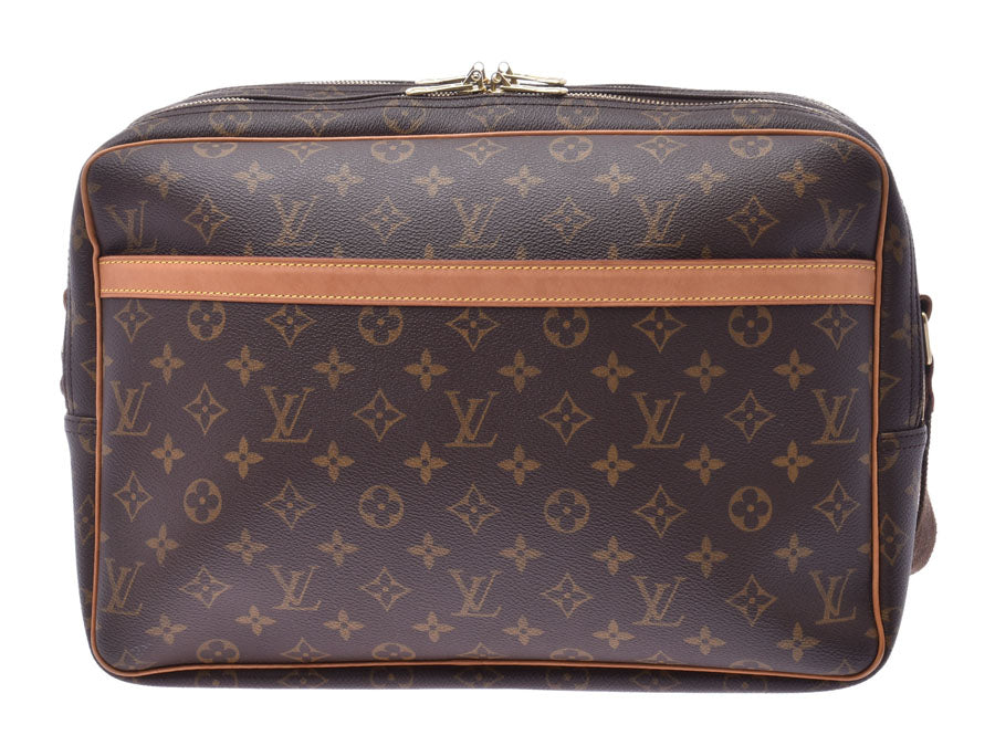 ルイヴィトン モノグラム リポーター L ブラウン M45252 メンズ レディース 本革 ショルダーバッグ ABランク LOUIS VUITTON 中古 