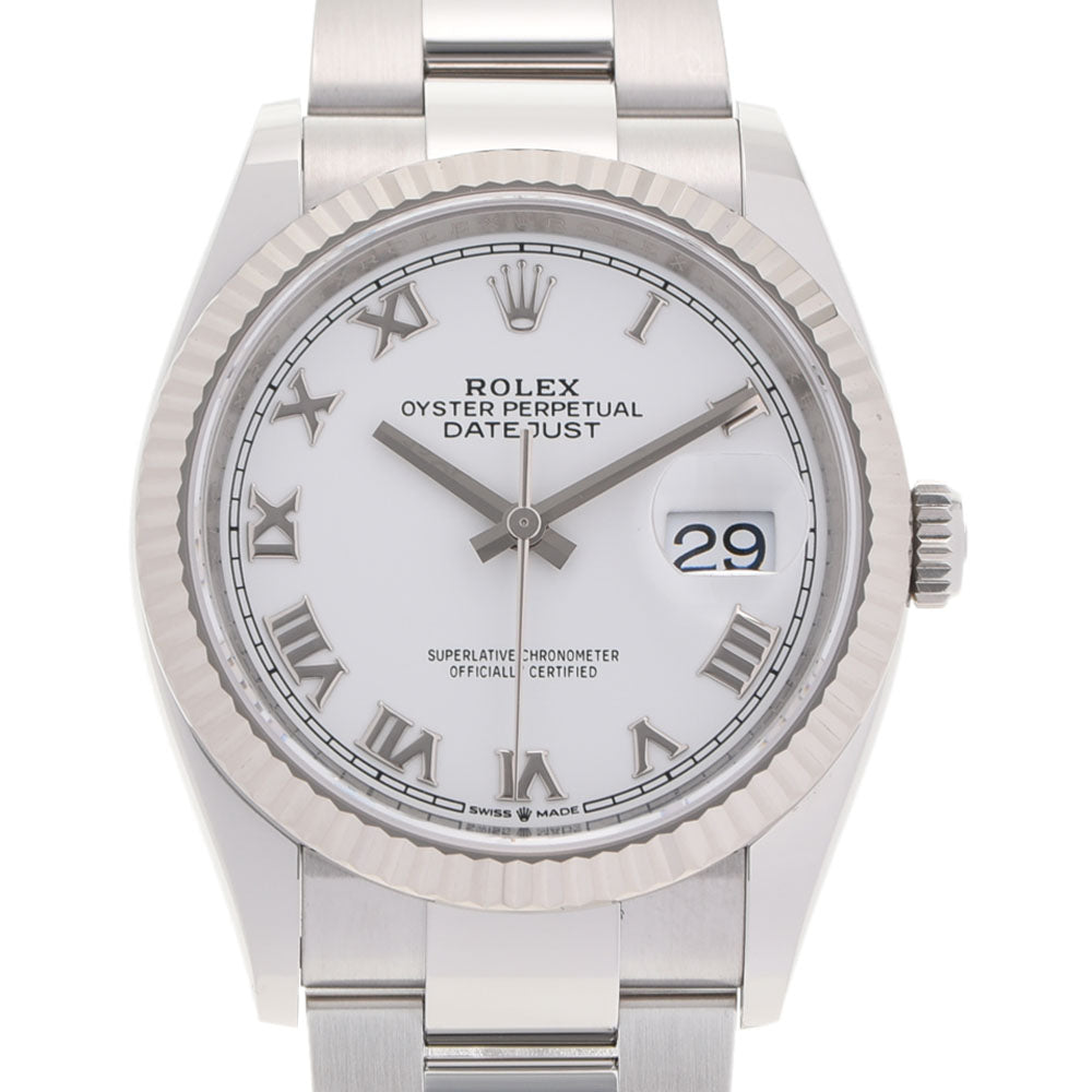 【現金特価】ROLEX ロレックス デイトジャスト 126234 メンズ SS/WG 腕時計 自動巻き 白文字盤 Aランク 中古 