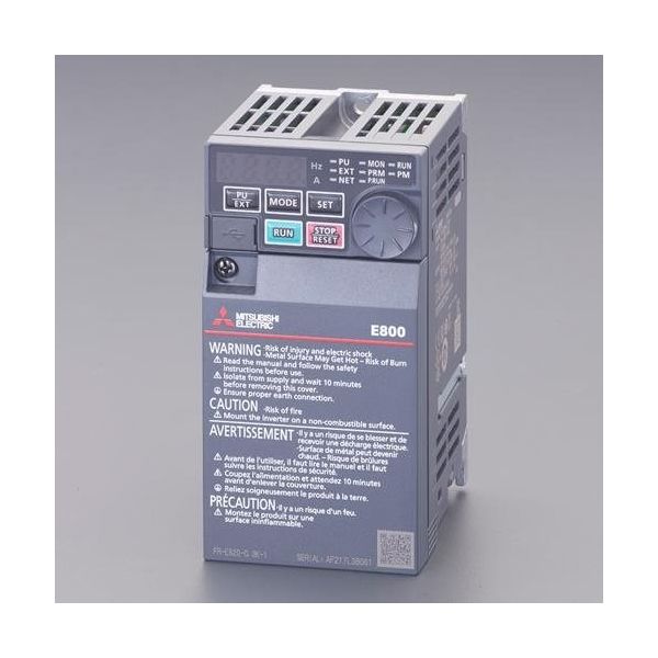 エスコ 200V/0.2 kw インバーター(3相モーター用) EA940MX-602A 1個（直送品）