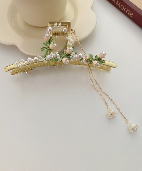 【Jasmine】お花のガーデンヘアクリップ