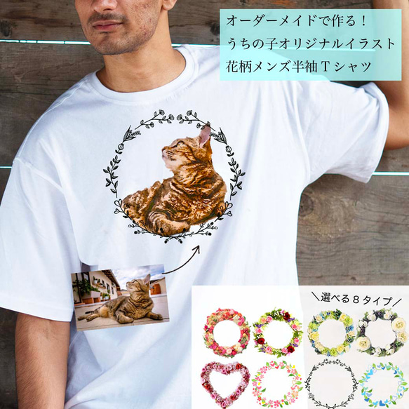 オーダーメイドで作る！愛猫イラストTシャツ / ネコちゃんの写真を送るだけ！簡単！