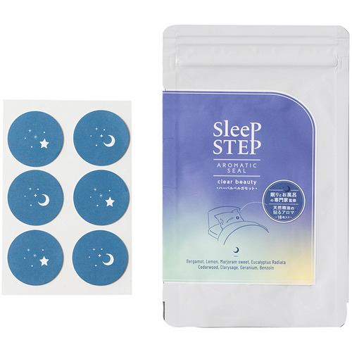 フレーバーライフ社 1830 SLEEP STEP（スリープステップ） アロマティックシール クリアビューティー 18枚入り／1シート6枚×3シート