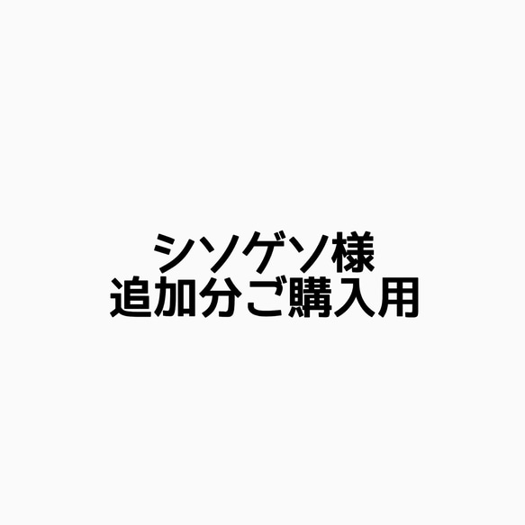 追加分ご購入用ページ