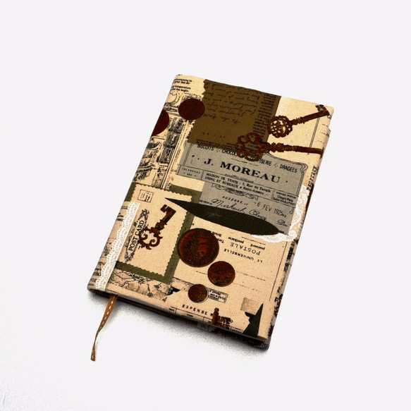 My journal book cover with bookmark handmade canvas