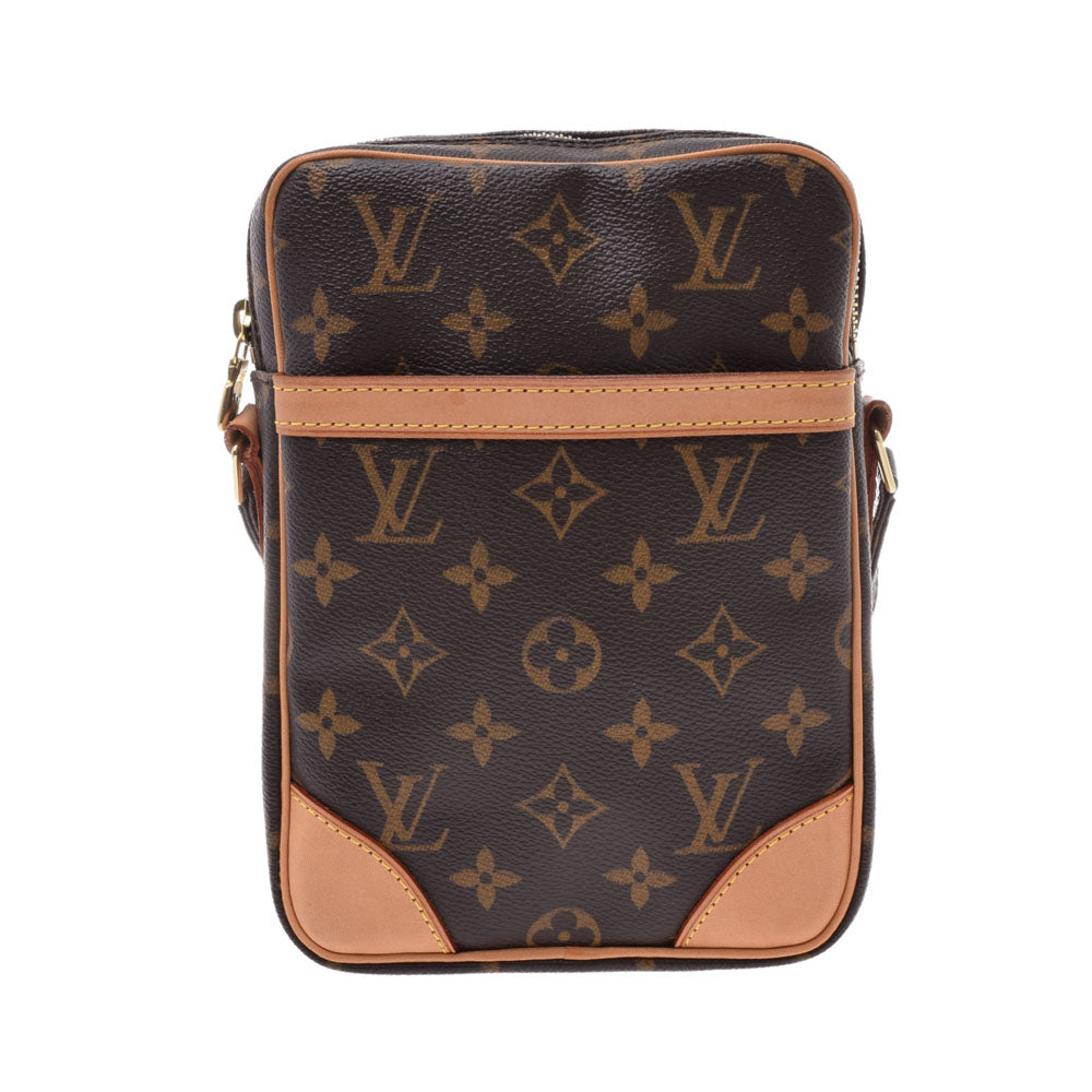 LOUIS VUITTON ルイヴィトンダヌーブ  ブラウン ユニセックス モノグラムキャンバス ショルダーバッグ M45266  中古