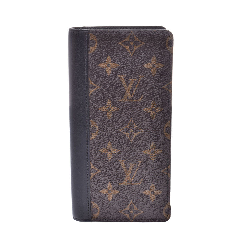 LOUIS VUITTON ルイヴィトン モノグラム マカサー ポルトフォイユタノン ブラウン/黒 M93800 メンズ モノグラムマカサー 二つ折り財布 Bランク 中古 